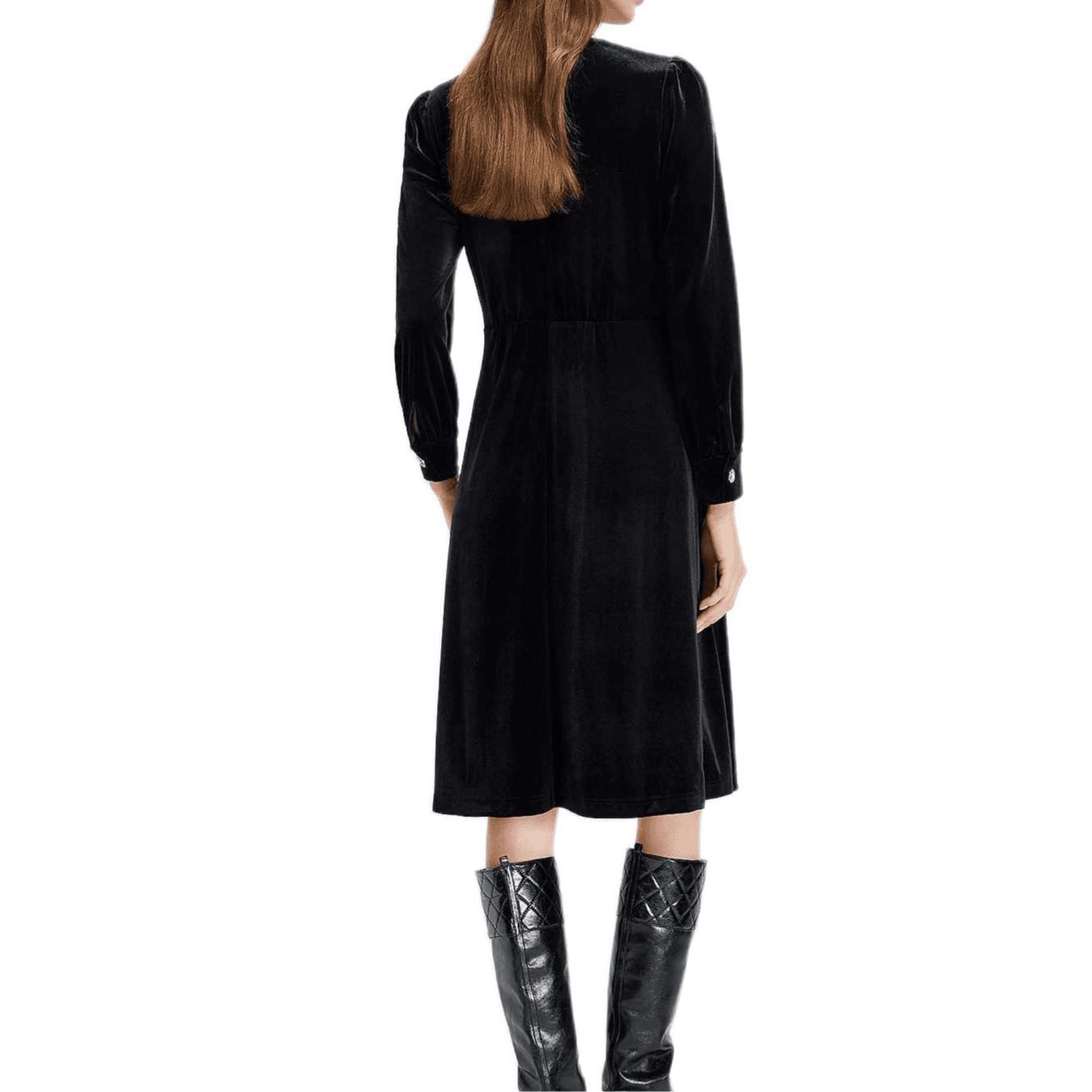 Платье KARL LAGERFELD Длинный Sleeved Платье Женские Черный - изображение 2