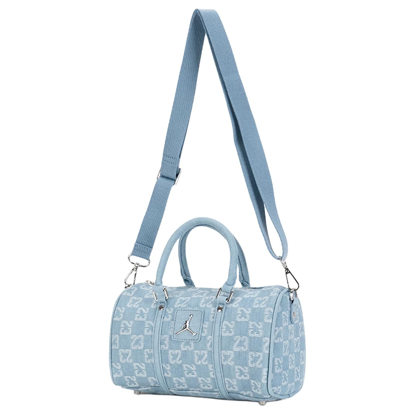 Сумка Jordan vintage print casual sports bag with zipper closure, polyester, bowling bag crossbody handbag, medium, unisex couple, denim blue - изображение 3