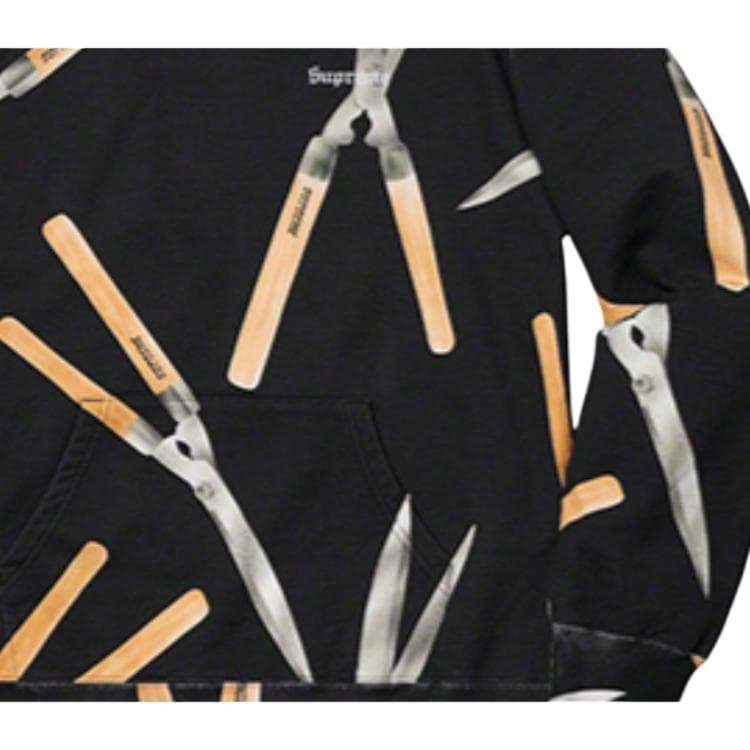 Кофта Supreme SS19 Shears Hooded Sweatshirt Black - изображение 5