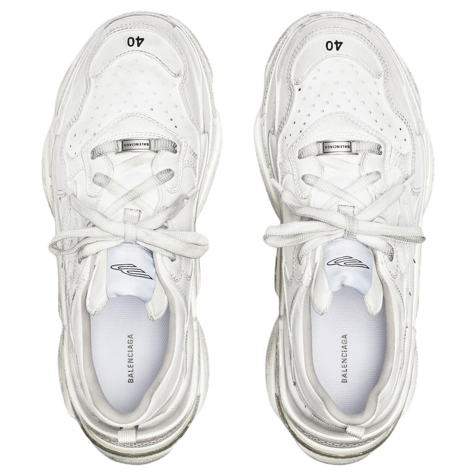 Кроссовки Balenciaga Triple S Спортивные Низкие Кроссовки Мужские Белые - изображение 5