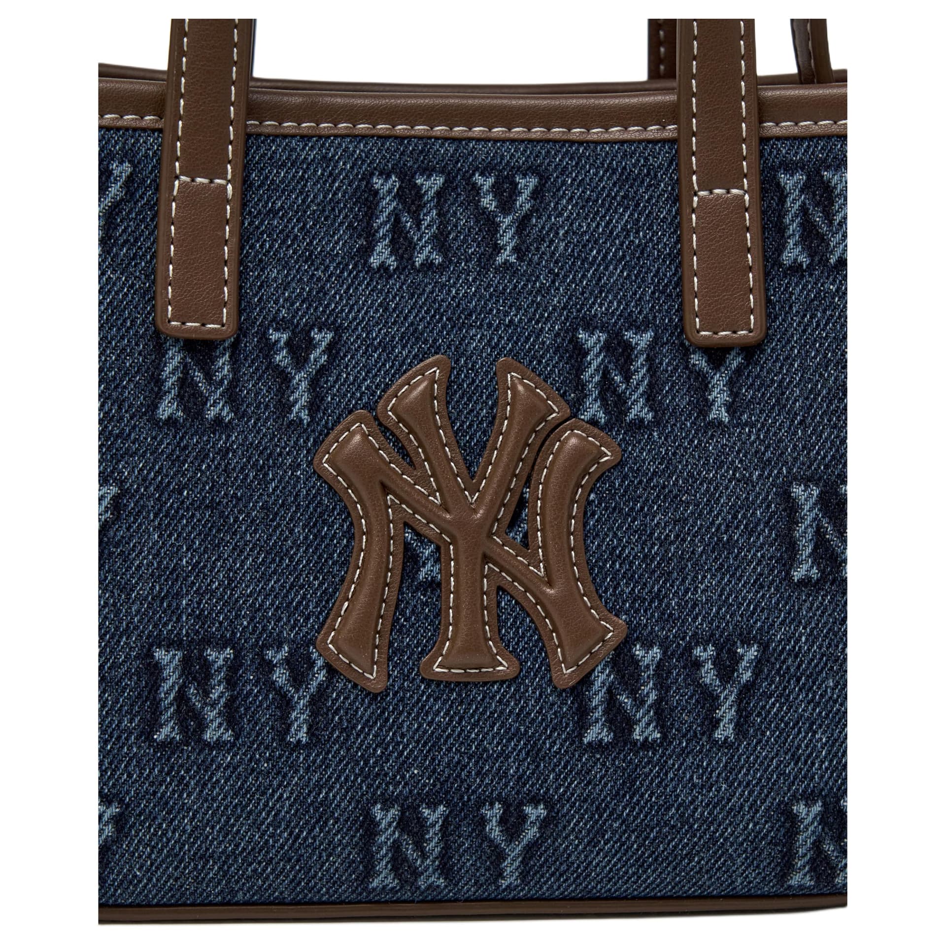 Сумка MLB New York Yankees Хлопковое волокно с полиэстером через плечо Сумка Мини-версия Женская Синяя и Коричневая - изображение 5