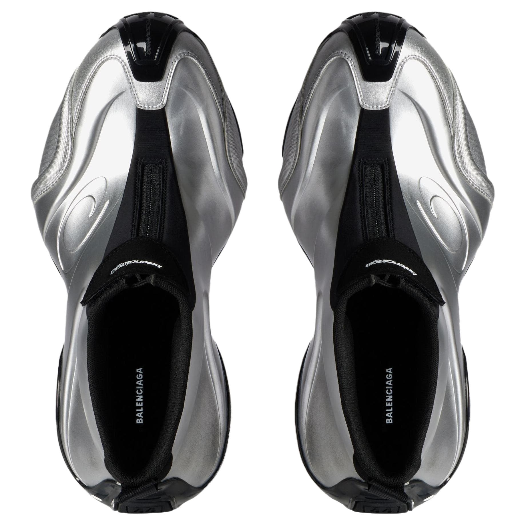 Кроссовки Balenciaga Basketball Mid Silver - изображение 5