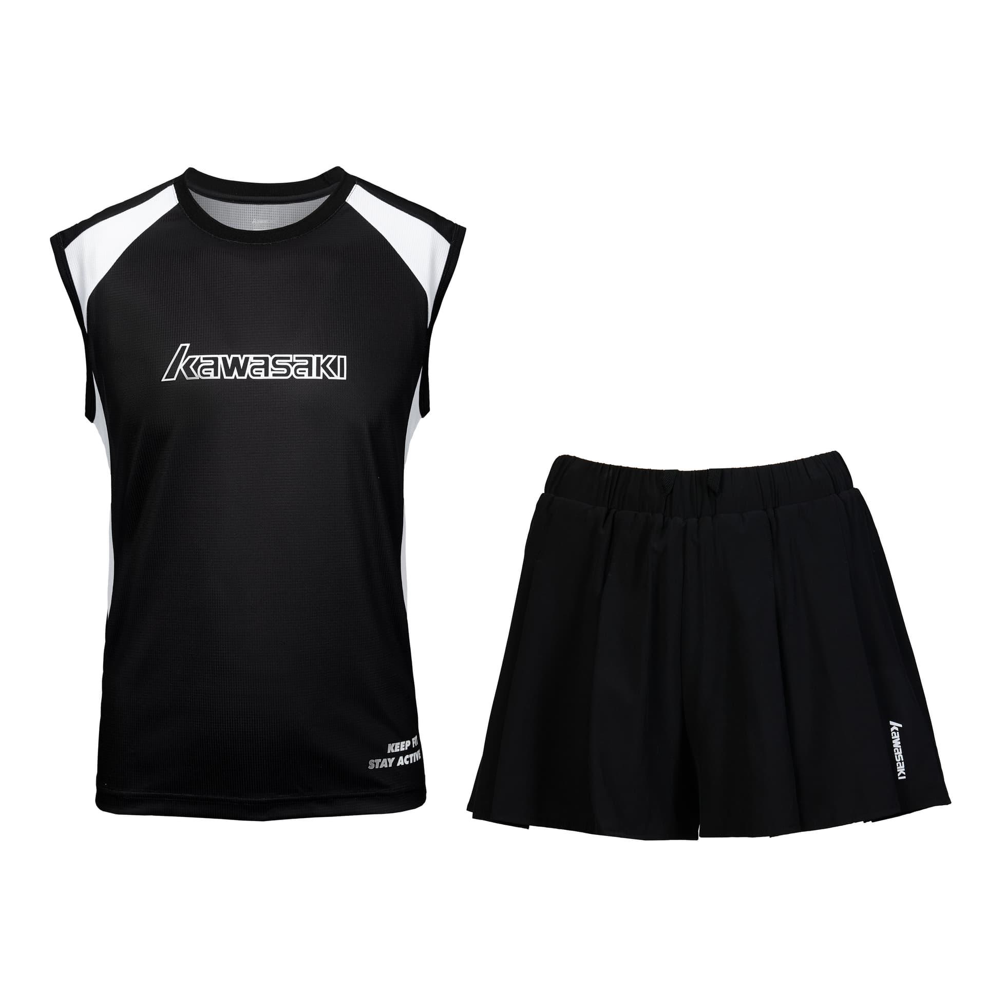 Кавасаки Match Clothing Collection Падел-бадминтон Джерси Унисекс 2 шт Черный Белый - изображение 3