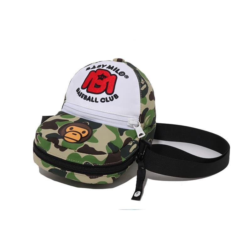 A BATHING APE Ткань Сумка через плечо Детская Синяя Зеленая - изображение 6