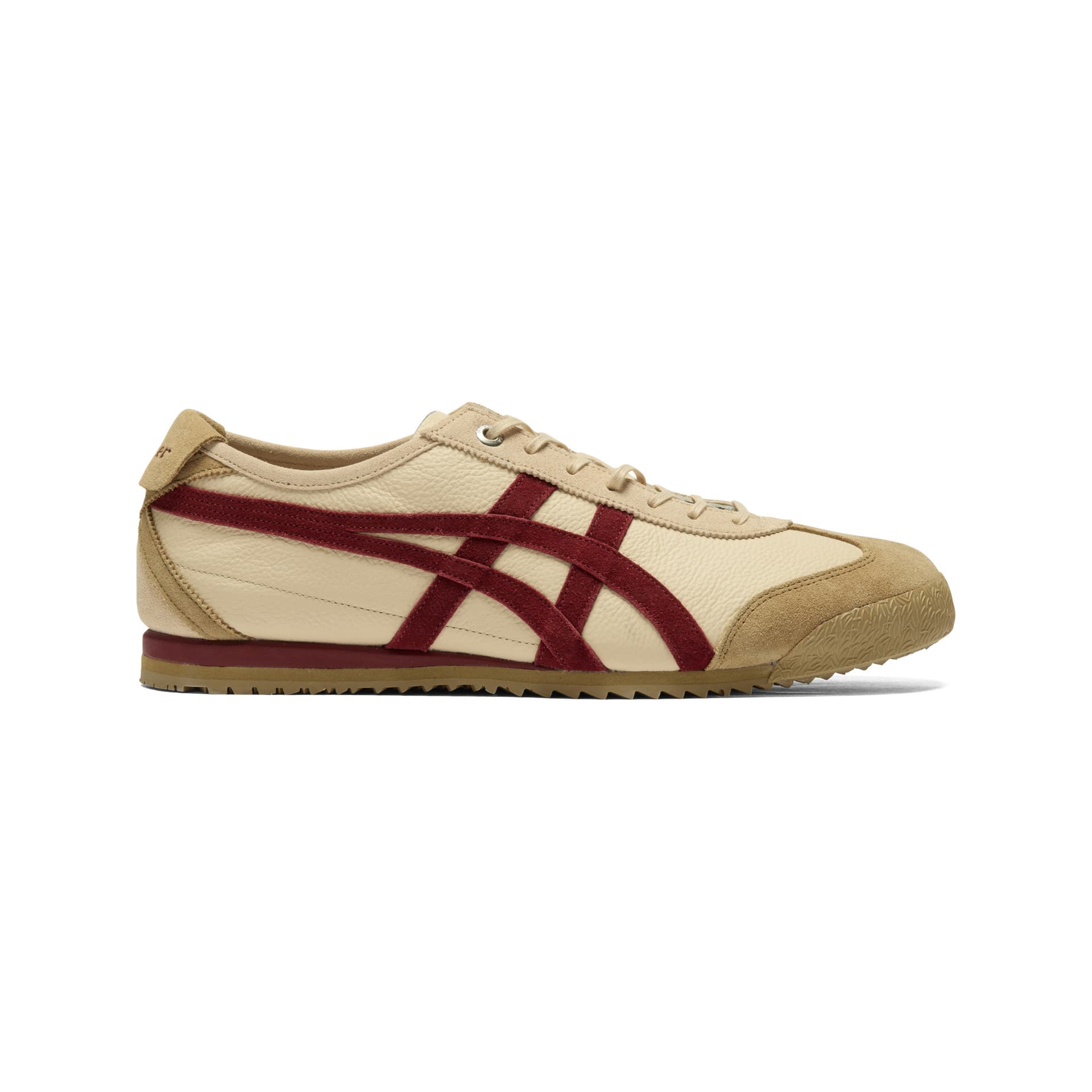 Кроссовки Onitsuka Tiger MEXICO 66 SD VIN Классический винтаж Low Топ Повседневная обувь Унисекс Бежевый бордовый Цвет - изображение 2