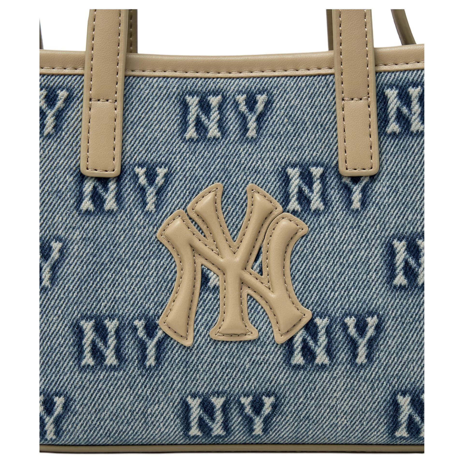 Сумка MLB New York Yankees Хлопковое волокно с полиэстером через плечо Сумка Мини-версия Женская Светло-синяя и хаки - изображение 6