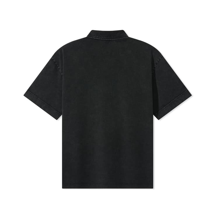 Поло Cabbeen Charcoal Black (Casual Versatile) Unisex Polo Cabbeen Угольный Черный (Повседневный Универсальный) Унисекс Поло - изображение 2