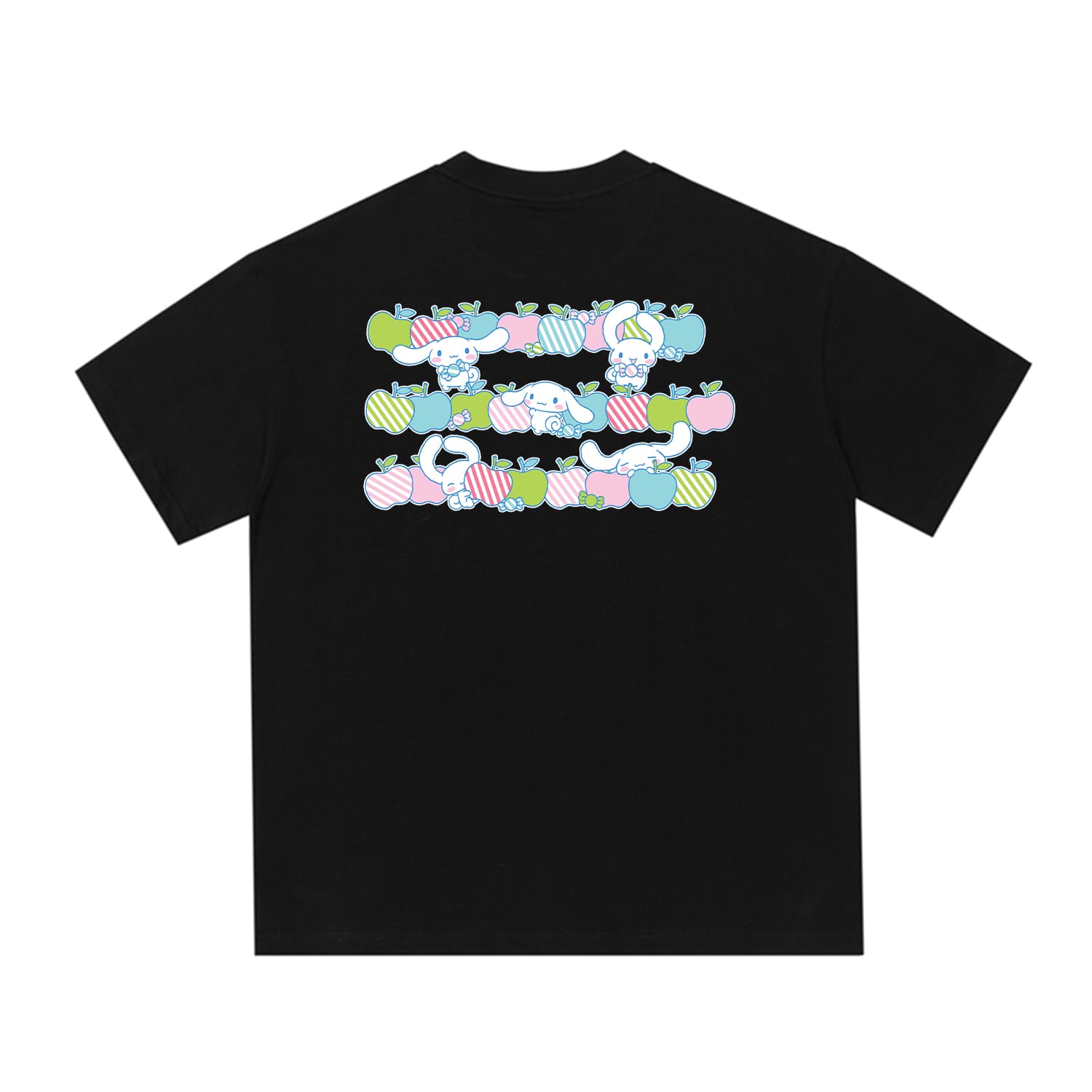 Футболка Sanrio x Cinnamoroll Модный хлопок футболка с круглым вырезом и коротким рукавом унисекс - изображение 1