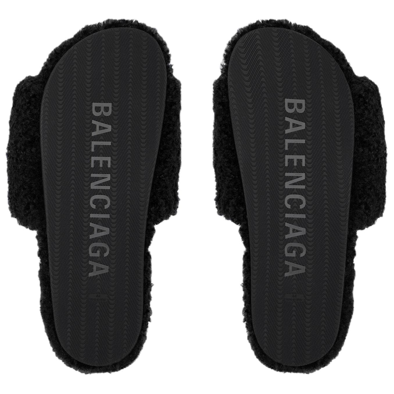 Сандалии Balenciaga Furry Шлепанцы Женские Черные - изображение 7