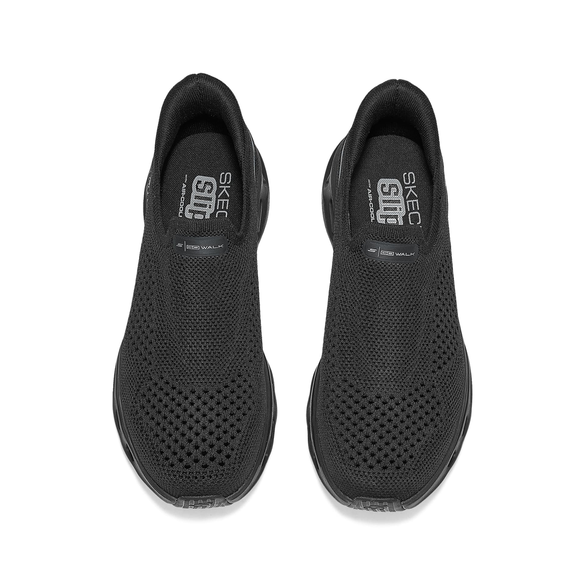Кроссовки Skechers GO WALK Glide Step 2,0 Амортизация Дышащие Поддерживающие Отскок Кроссовки для ходьбы Мужские Чисто Черные - изображение 3