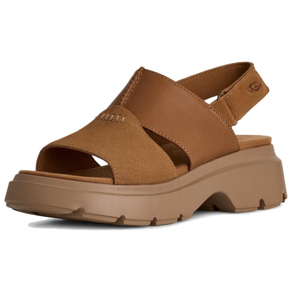 Шлёпанцы UGG Calimuze One Шнуровые Сандалии Женские Каштановые - изображение 2