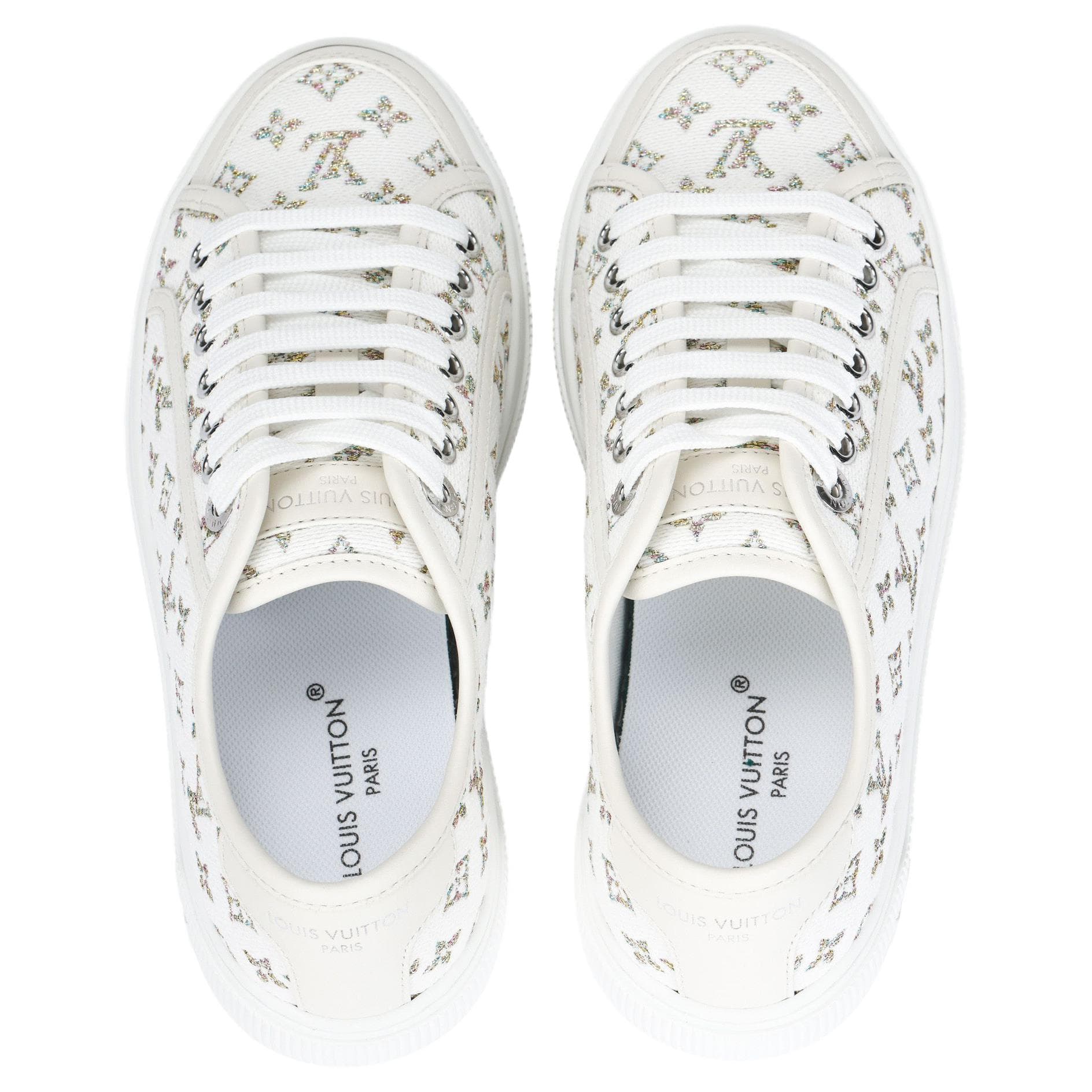 Кеды Louis Vuitton Lagoon Floral Canvas Sneakers White - изображение 3