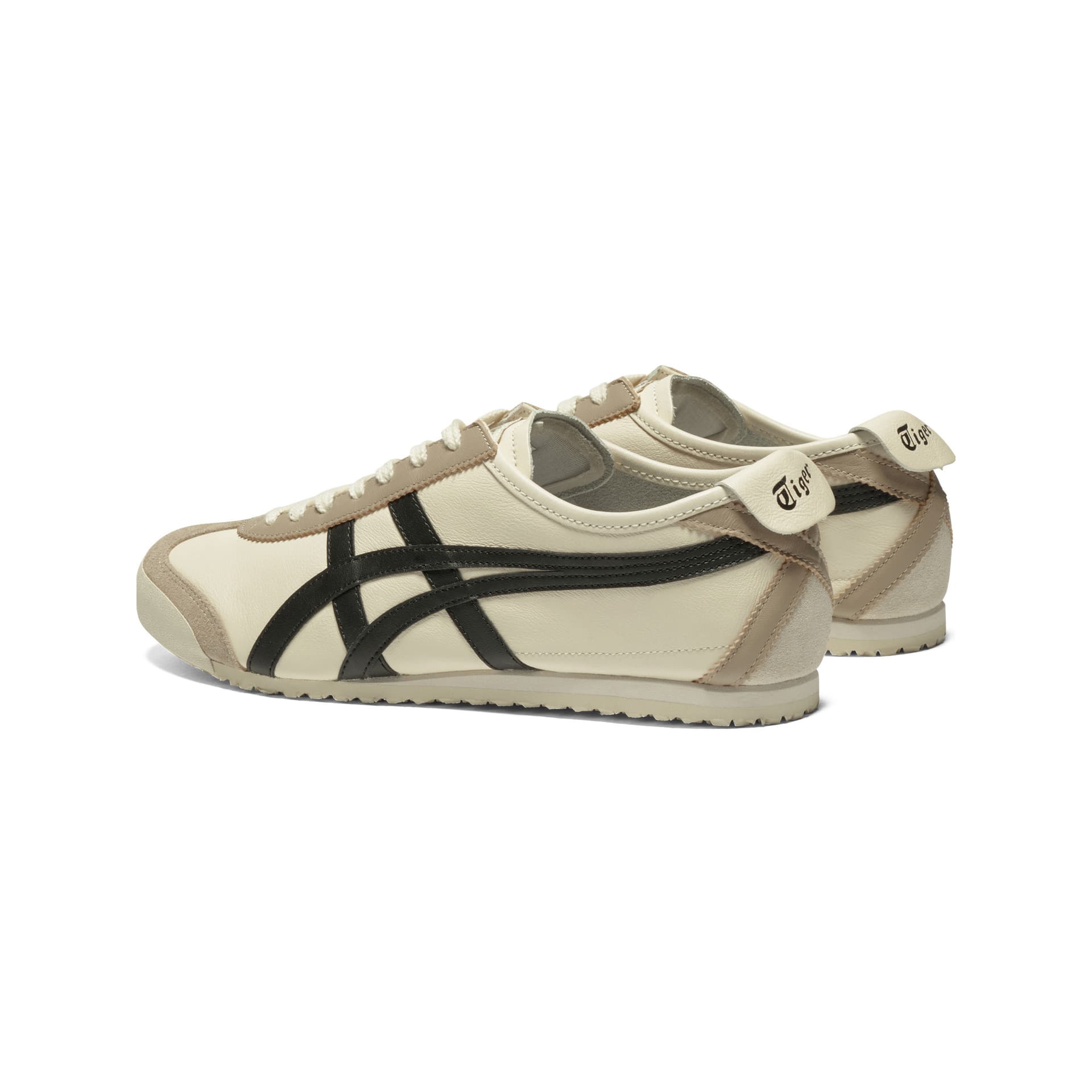 Кроссовки Onitsuka Tiger MEXICO 66 Удобный Low Топ Повседневная обувь Унисекс Бежево-черный - изображение 4