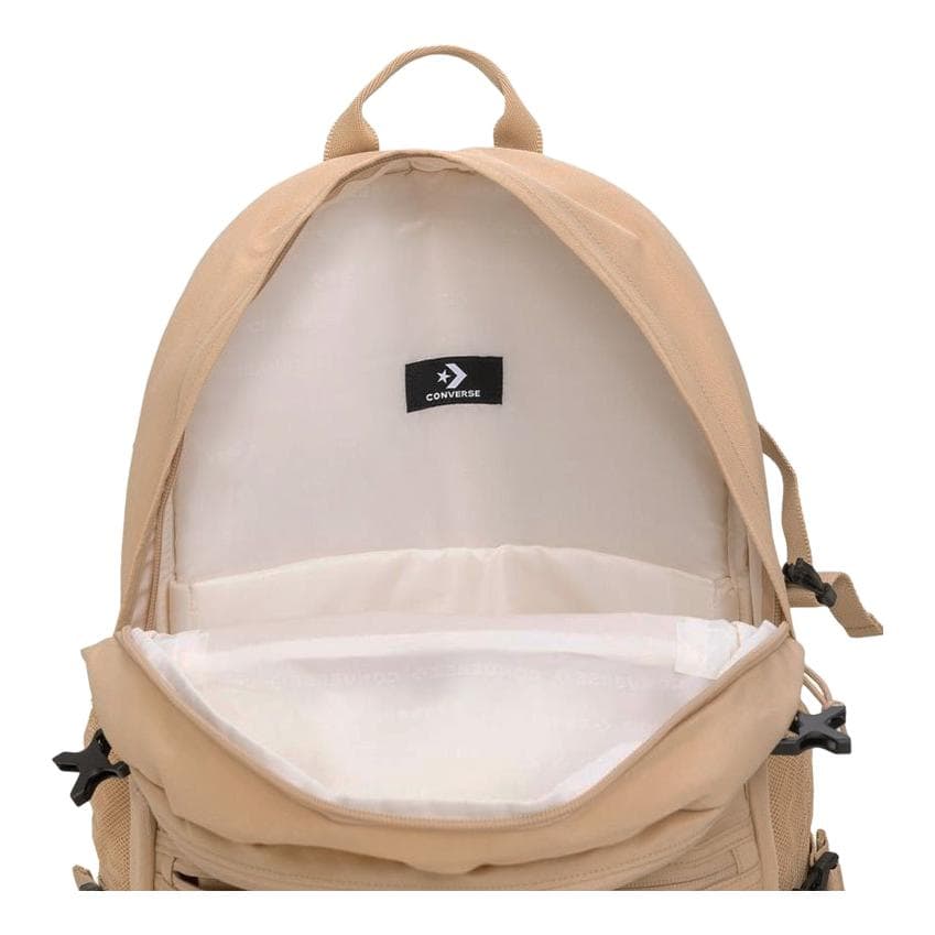 Рюкзак Converse Straight Edge 27L Деловой повседневный стиль Поход Полиэстер Рюкзак Унисекс Парный Коричневый - изображение 4