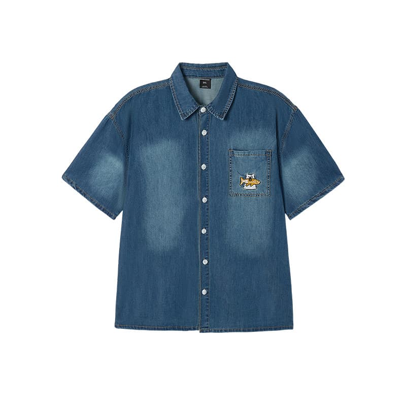 Рубашка WAYNEXZAVIER Blue Men's Shirts WAYNEXZAVIER Синий Мужские Рубашки - изображение 1