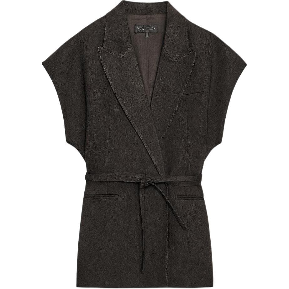 ZARA ZW Коричневый Женский жилет - изображение 1