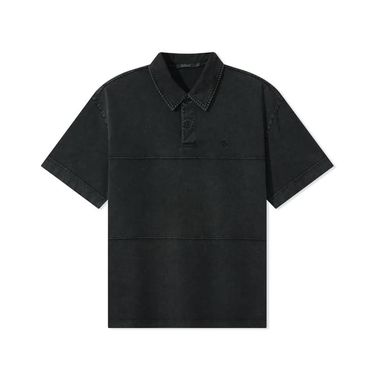 Поло Cabbeen Charcoal Black (Casual Versatile) Unisex Polo Cabbeen Угольный Черный (Повседневный Универсальный) Унисекс Поло - изображение 1