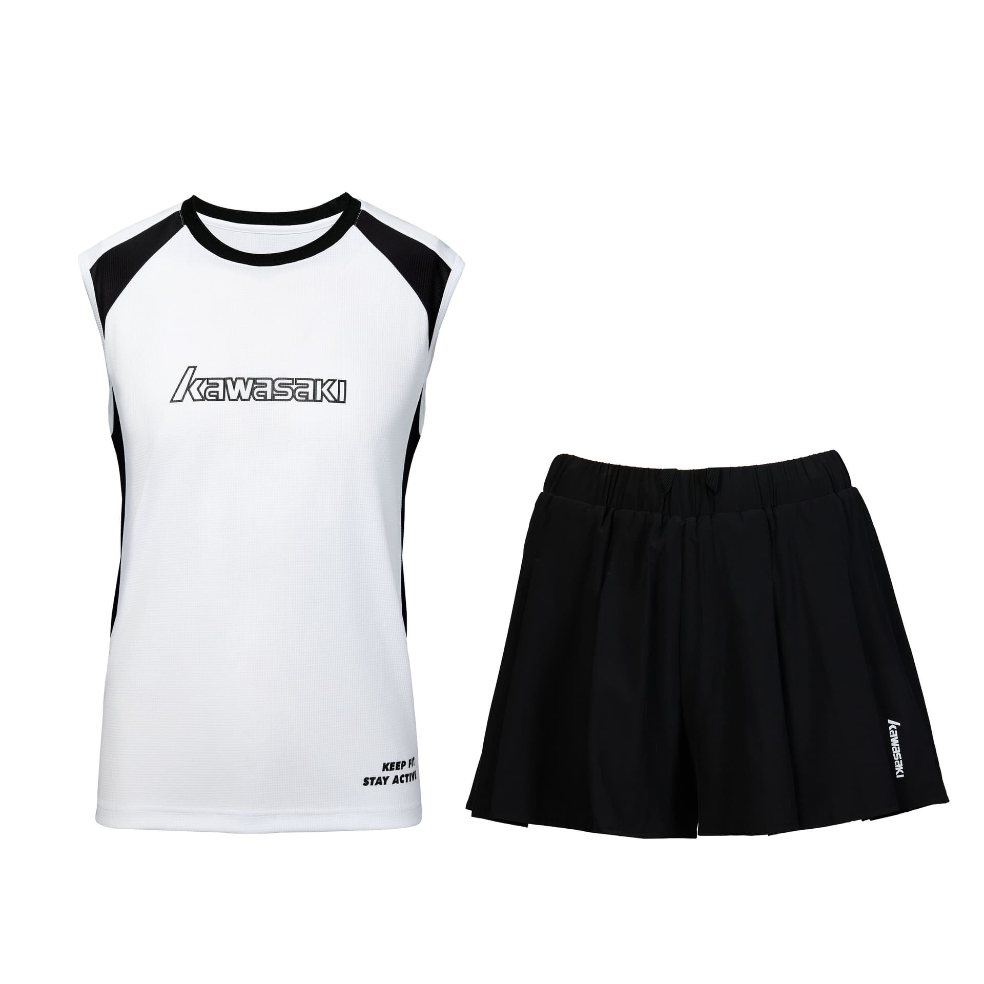 Кавасаки Match Clothing Collection Падел-бадминтон Джерси Унисекс 2 шт Черный Белый - изображение 6