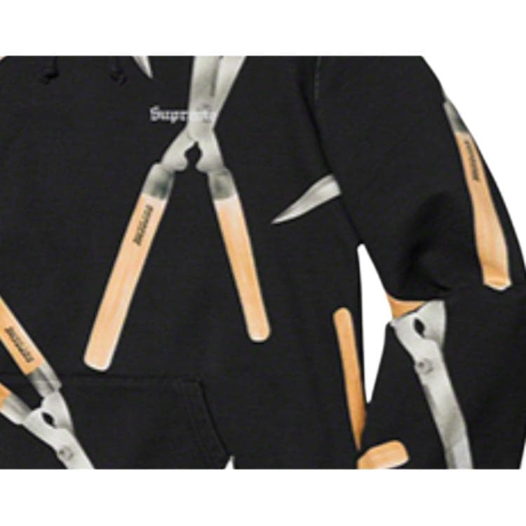 Кофта Supreme SS19 Shears Hooded Sweatshirt Black - изображение 4