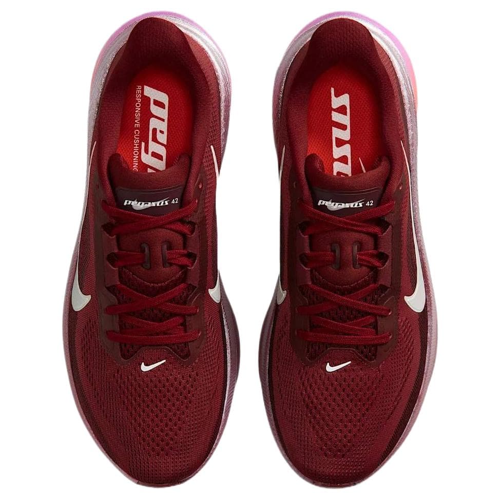 Кроссовки для бега Nike Pegasus 42 Дышащие Беговые кроссовки с амортизацией Женские Бордовый Белый - изображение 4