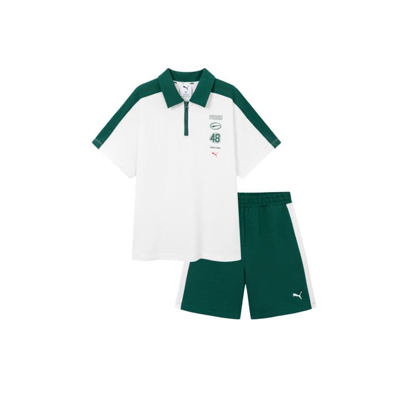 PUMA Темно-зеленый 40701 Kids Повседневные спортивные костюмы Наборы - изображение 1