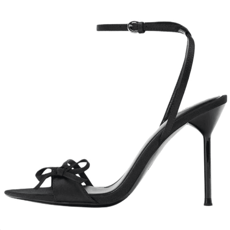 Шлёпанцы ZARA One Шнуровые Сандалии 10 см Женские Черные - изображение 1