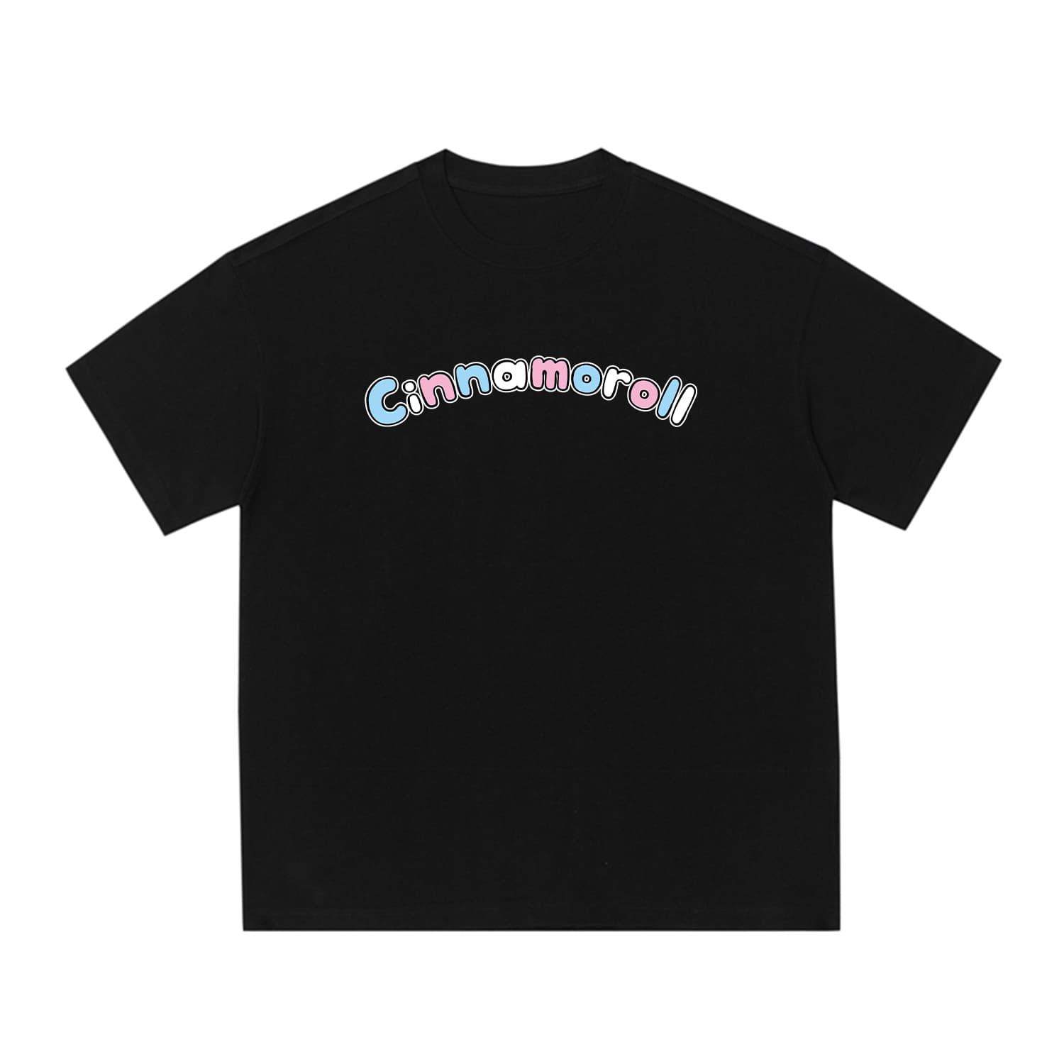 Футболка Sanrio T-shirt с мультяшным рисунком Cinnamoroll и принтом с буквами в винтажном американском стиле, унисекс - изображение 2