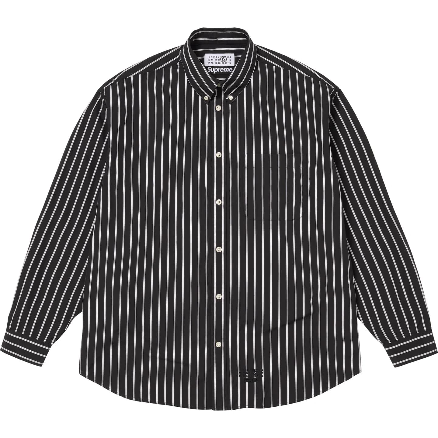 Рубашка Supreme X MM6 Maison Margiela SS26 WEEK4 Полосатая рубашка Унисекс - изображение 1