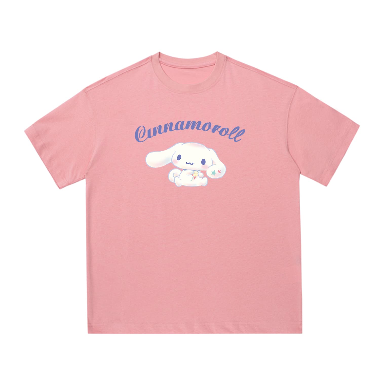 Футболка Sanrio x Cinnamoroll Совместная коллекция Минималистский принт Унисекс хлопковая футболка Преппи стиль - изображение 1