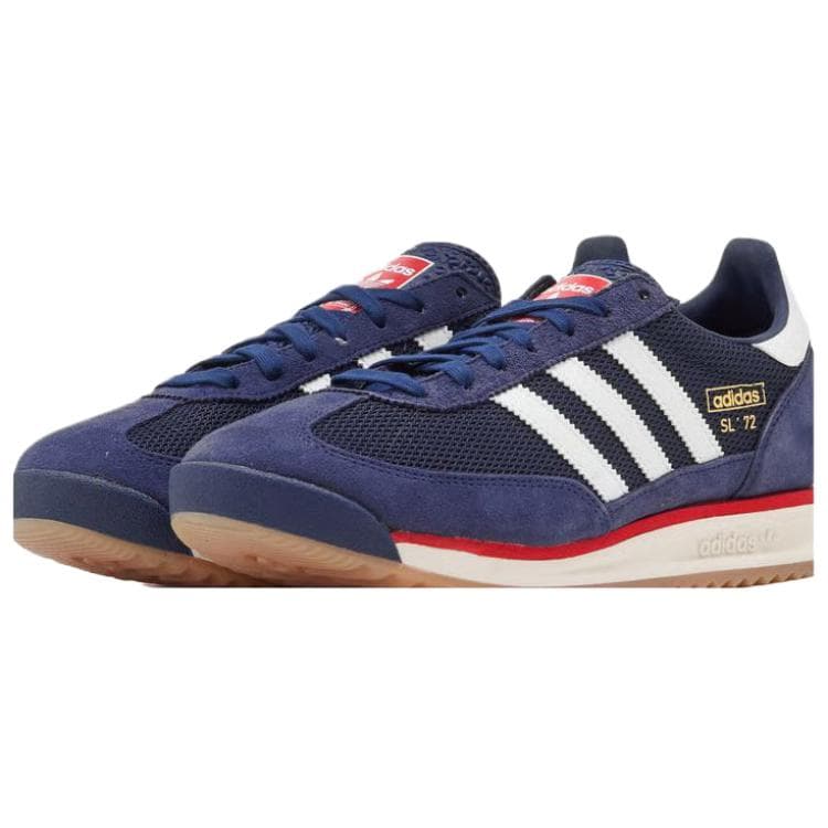 Кроссовки Adidas Originals SL 72 RS Мягкий и Комфортный Повседневная Обувь Мужская Синяя - изображение 3