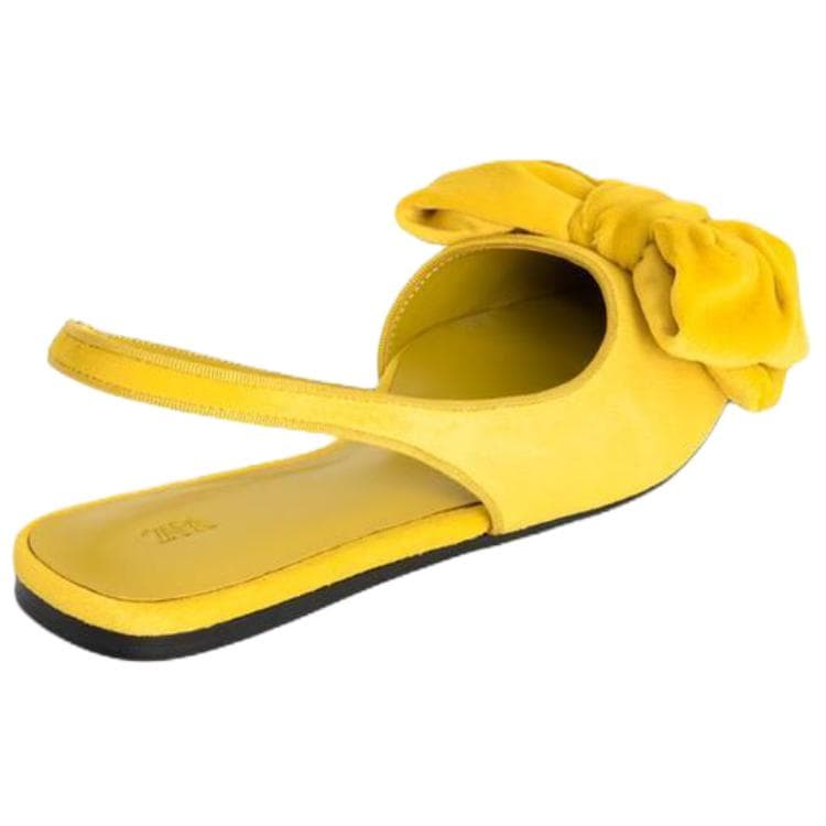 Тапочки ZARA Limited Edition Повседневная обувь 1CM Женская Желтая - изображение 5