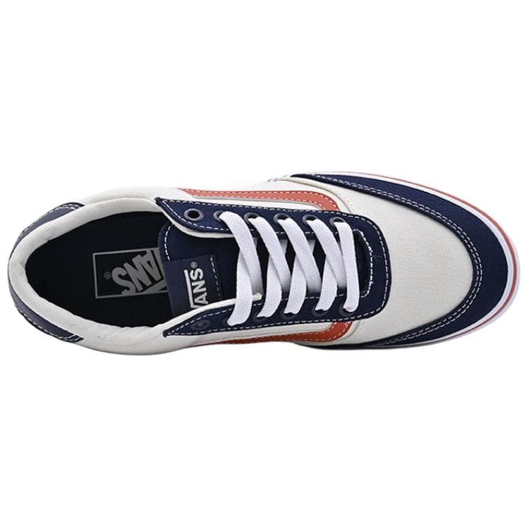 Кроссовки Vans Brooklyn LS Low Топ Скейтборд Кроссовки Мужские Белые Синие и Оранжевые - изображение 4