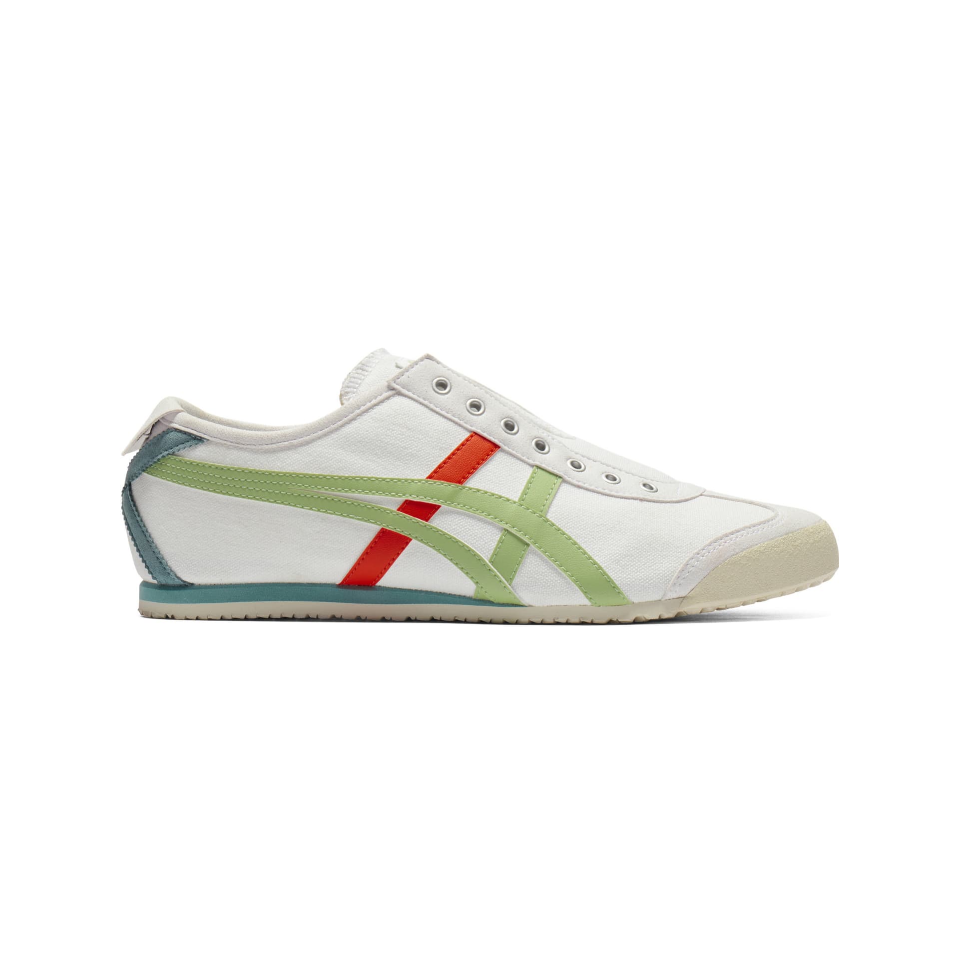 Кроссовки Onitsuka Tiger MEXICO 66 Slip ON Повседневная обувь Унисекс Белый Зеленый - изображение 2