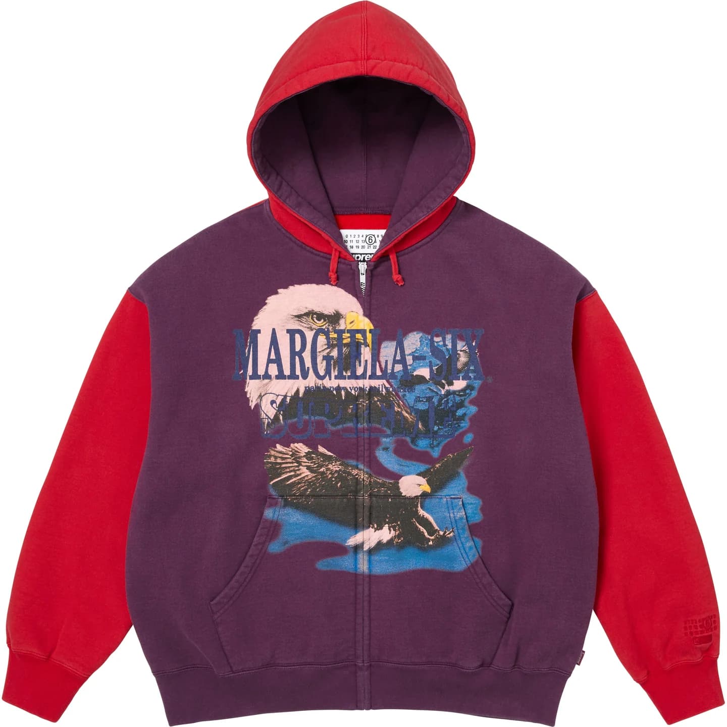 Худи Supreme X MM6 Maison Margiela SS26 WEEK4 EAGLE ZIP UP Толстовка с капюшоном Унисекс - изображение 1