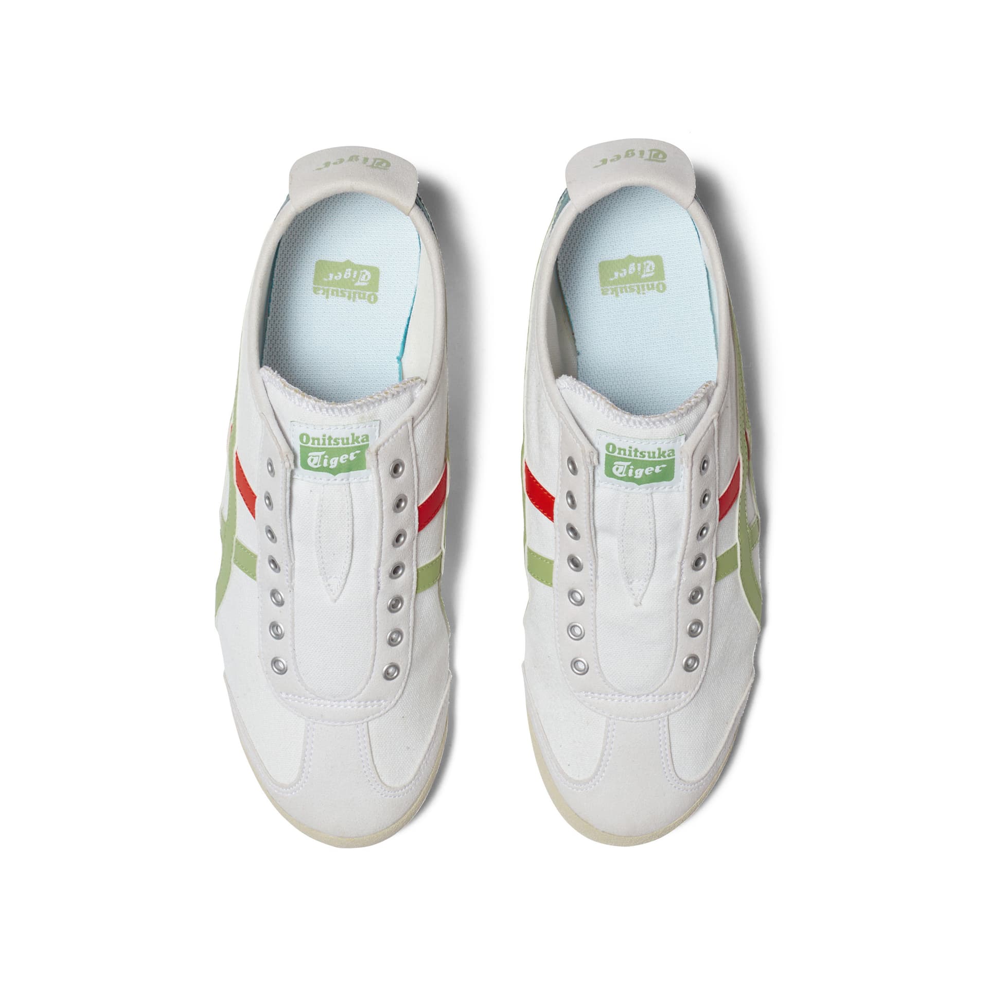 Кроссовки Onitsuka Tiger MEXICO 66 Slip ON Повседневная обувь Унисекс Белый Зеленый - изображение 5