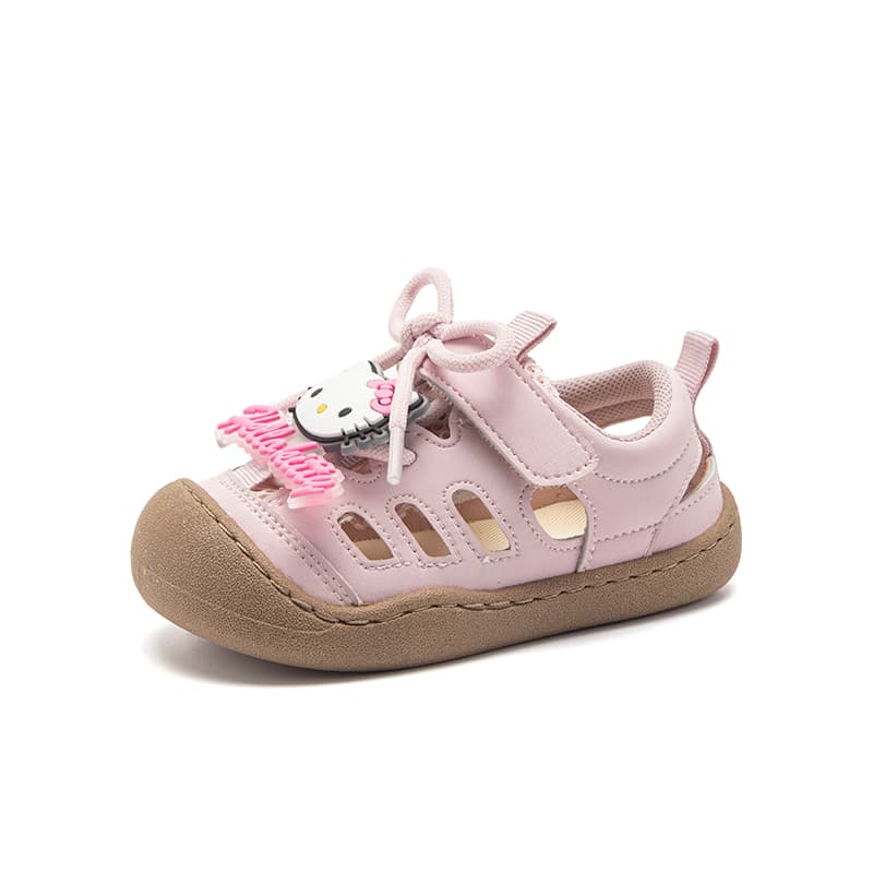 Сандалии Sanrio Hello Kitty Удобные модные универсальные детские сандалии с бантом и застежкой на липучке для кампуса - изображение 2