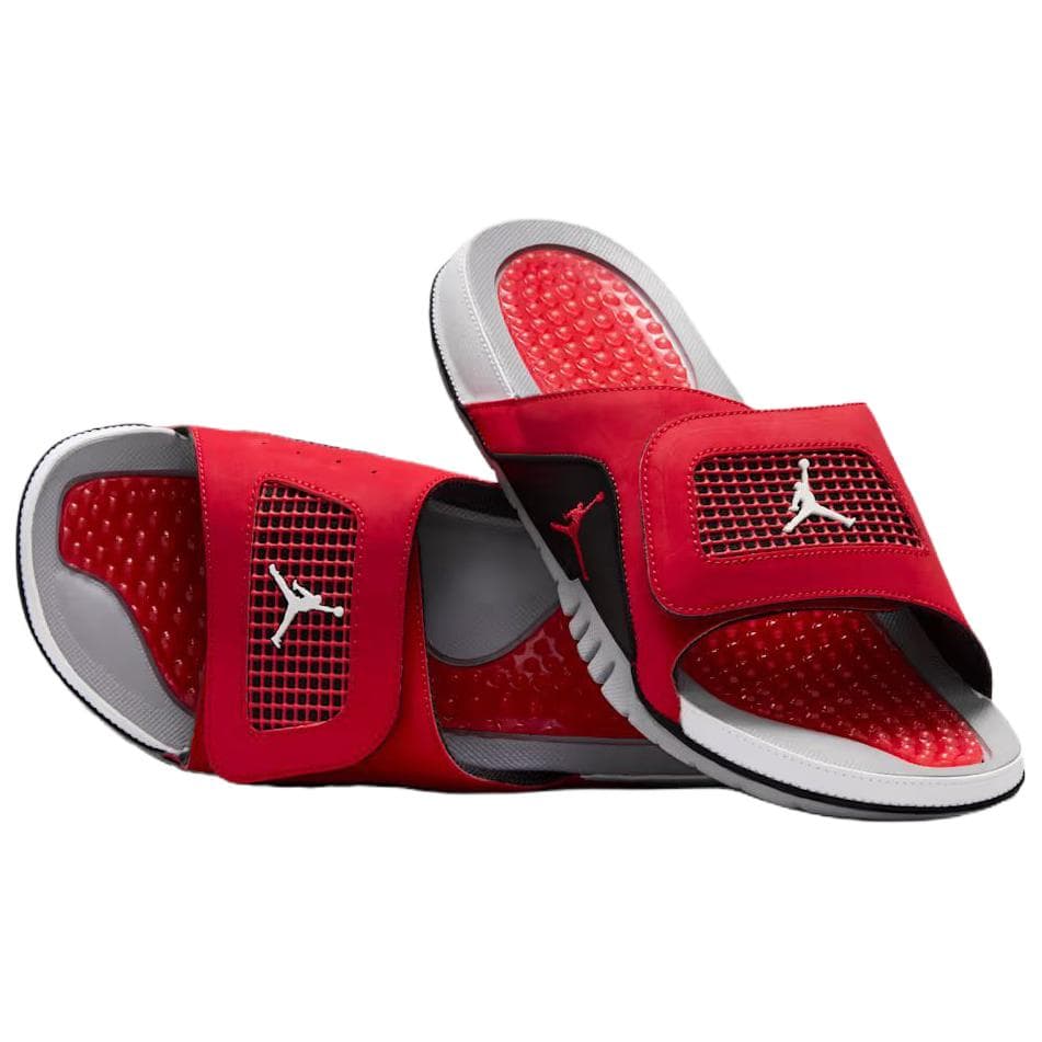 Сандалии Jordan X Hydro 4 Retro Toro Bravo Шлепанцы Мужской Пламенный Красный - изображение 3