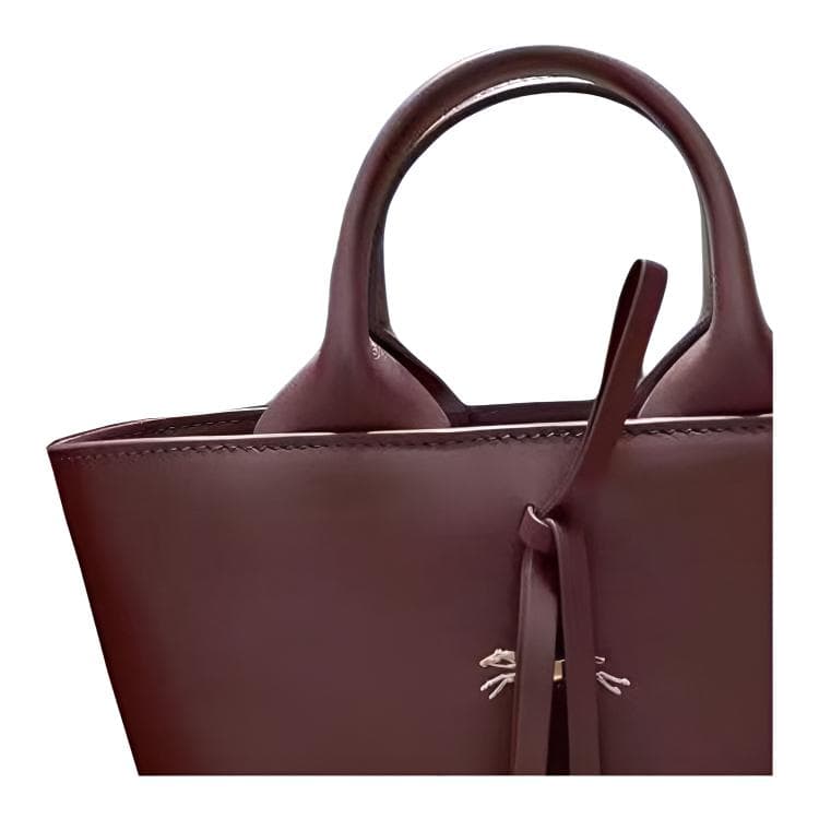 Сумка LONGCHAMP Le Roseau Телячья кожа Сумка Женские Бургундский Цвет - изображение 3