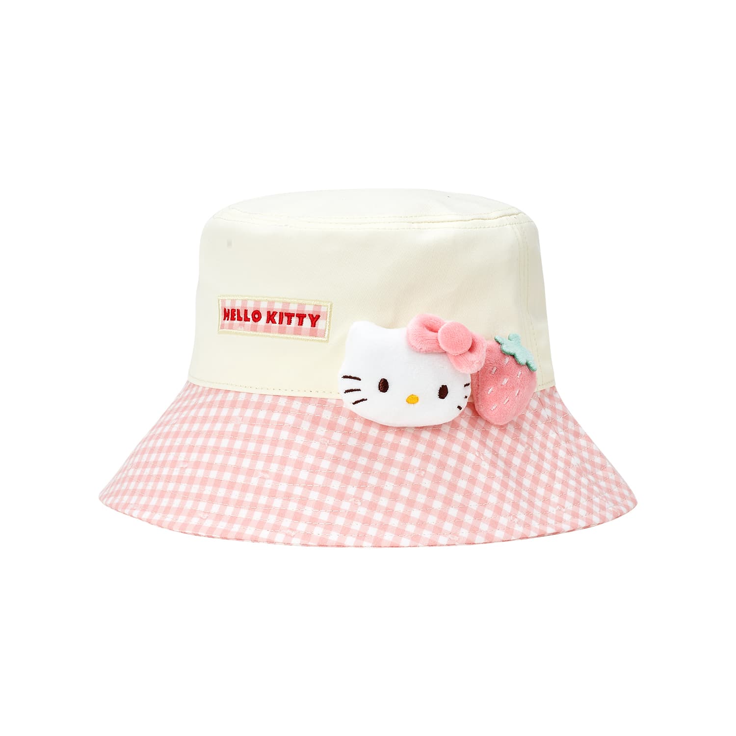 Панама Sanrio x Hello Kitty Полиэстеровая ткань Ведрообразная шляпа Женская - изображение 1