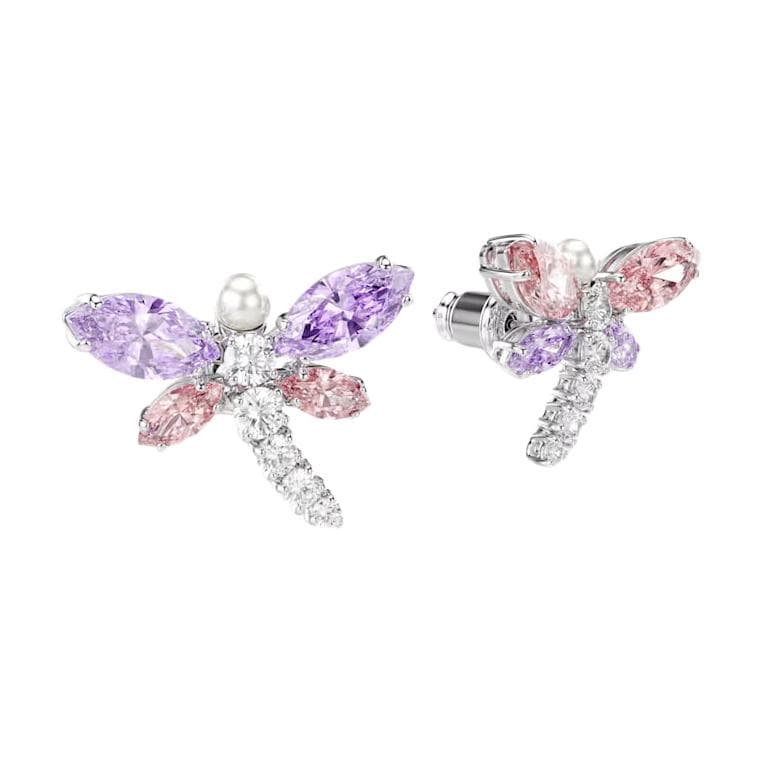 Серьги Swarovski x Ariana Grande Серьги-гвоздики с кубическим цирконием женские фиолетовые розовые - изображение 3