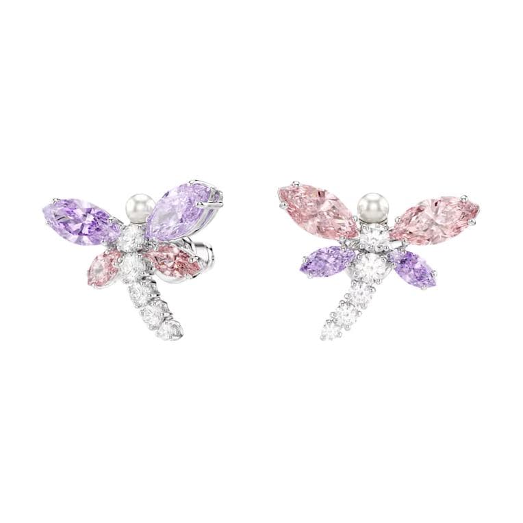 Серьги Swarovski x Ariana Grande Серьги-гвоздики с кубическим цирконием женские фиолетовые розовые - изображение 2
