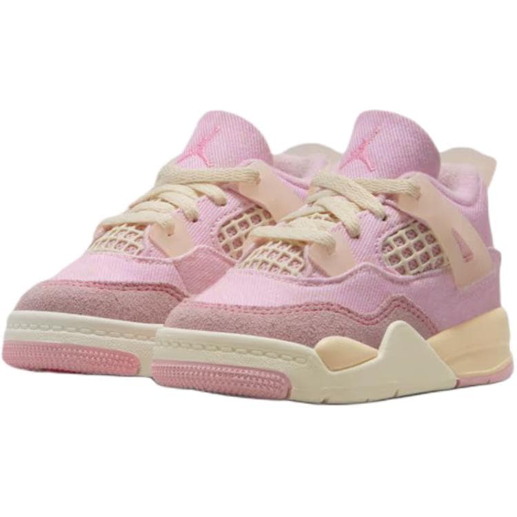 Кроссовки Jordan Air Джордан 4 Low Топ Обувь для малышей Красно-розовый для младенцев и малышей - изображение 3