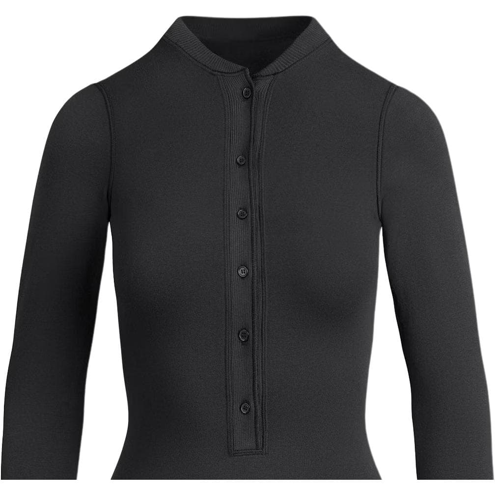 SKIMS Хлопковый Джерси PLUNGE Henley Комбинезон BODYSUIT Женские - изображение 2