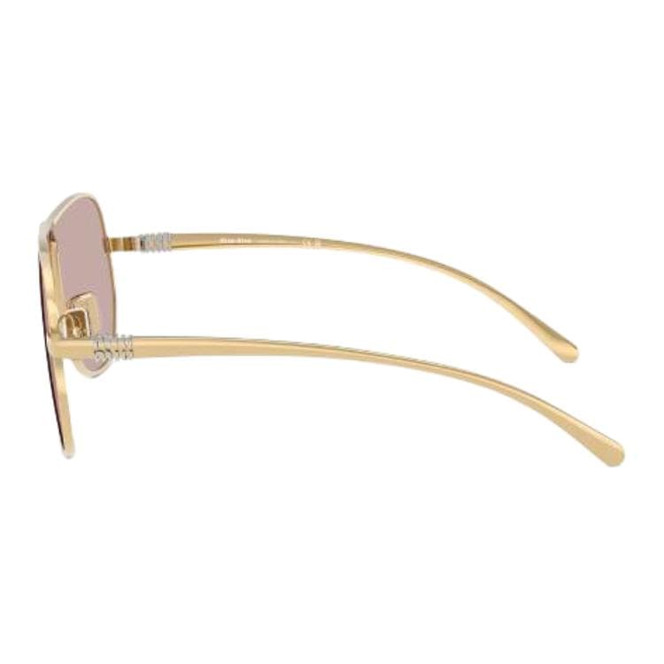 Солнцезащитные очки MIU MIU Металлические Aviator Солнцезащитные очки Женские Золото - изображение 3