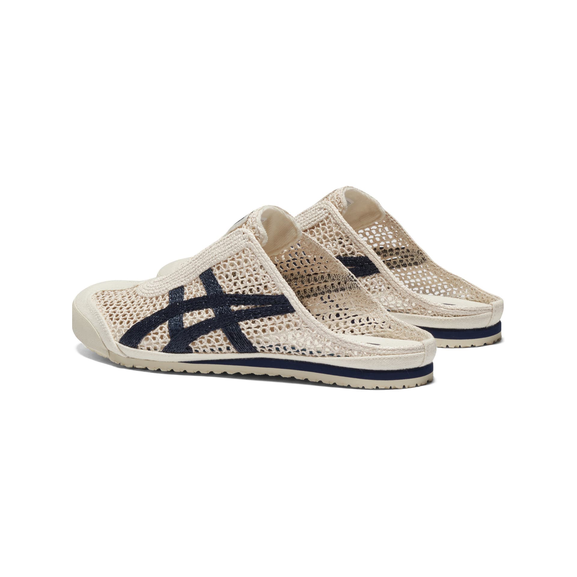 Сандалии Onitsuka Tiger MEXICO 66 SABOT Без специальных функций Закрытые тапочки Унисекс Бежевый Синий - изображение 4