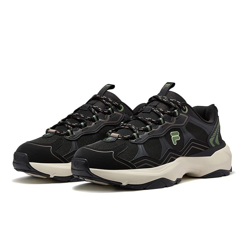 Кроссовки FILA FUSION GRAVEL Stratum Shoes Текстиль Синтетическая кожа Уличная обувь Мужская Черный Зеленый - изображение 3