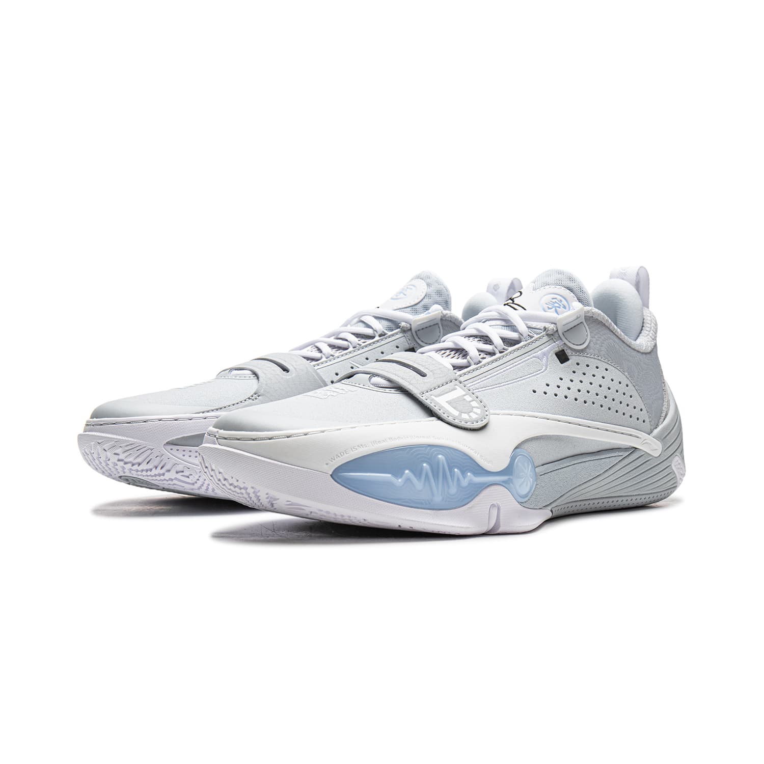 Кроссовки для баскетбола Li-Ning Wade All City 14 Амортизация Противоскользящая износостойкая Oтскок Лоу-топы Профессиональные баскетбольные кроссовки Мужской Микрокристаллический серый - изображение 3