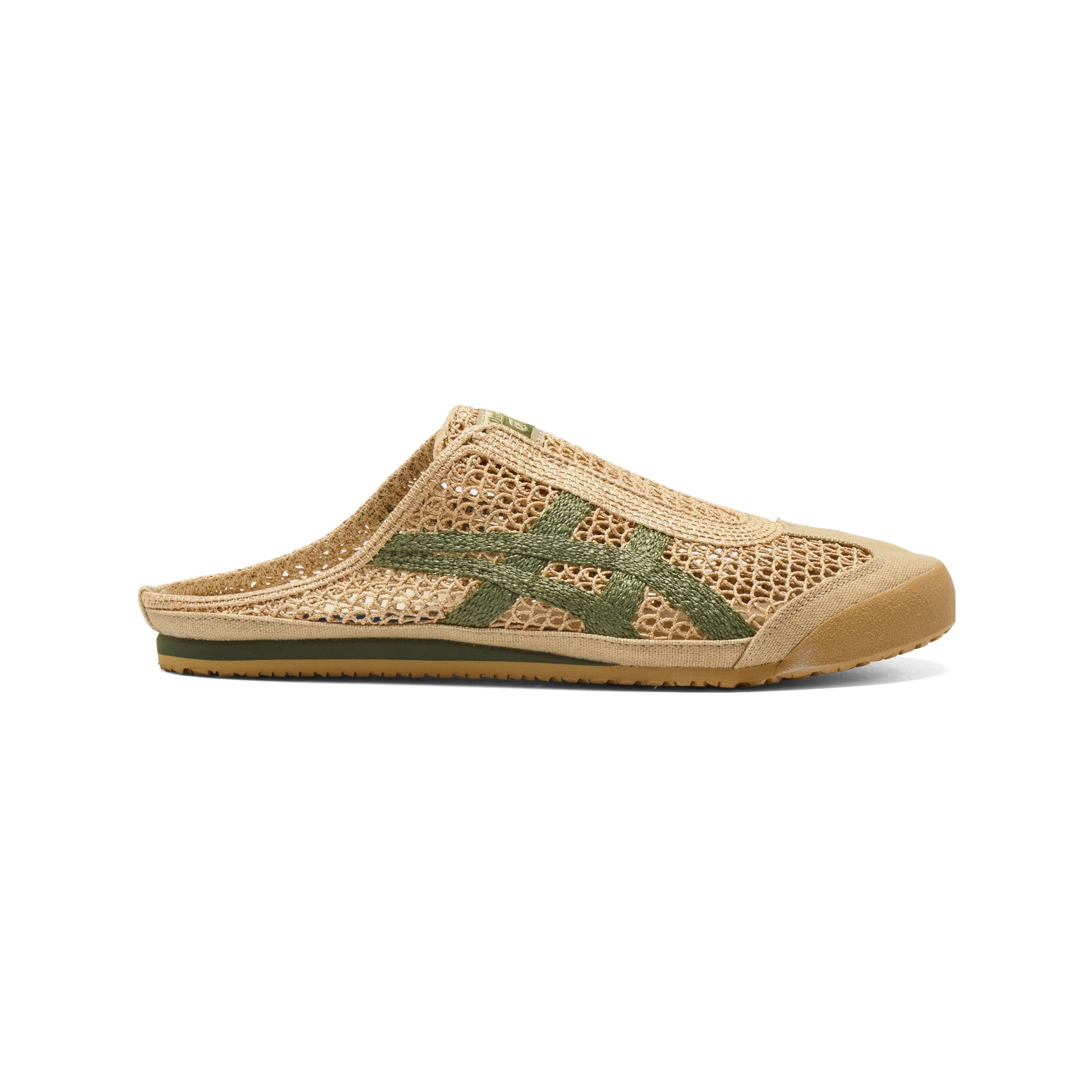 Сандалии Onitsuka Tiger MEXICO 66 SABOT Закрытые тапочки Унисекс Коричнево-зеленый - изображение 2