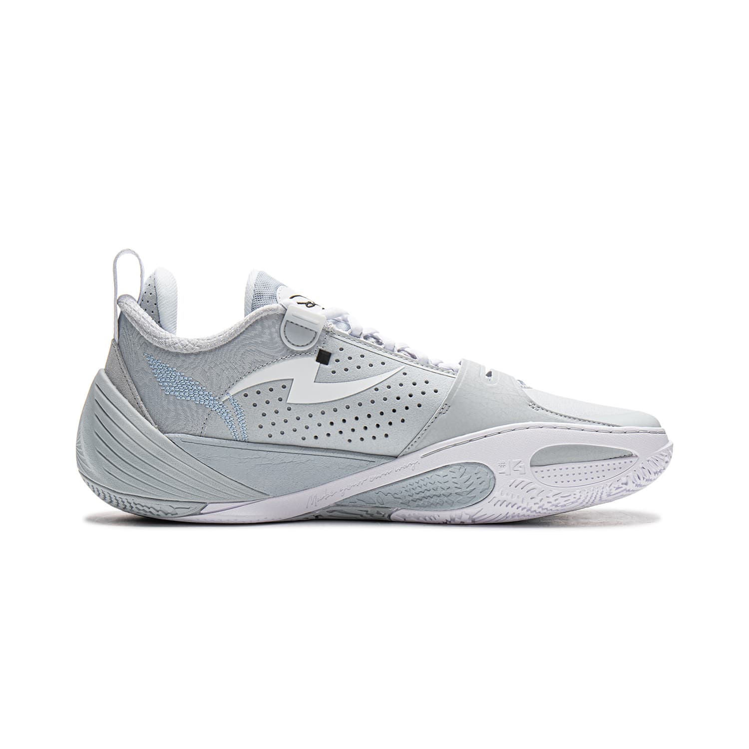 Кроссовки для баскетбола Li-Ning Wade All City 14 Амортизация Противоскользящая износостойкая Oтскок Лоу-топы Профессиональные баскетбольные кроссовки Мужской Микрокристаллический серый - изображение 2