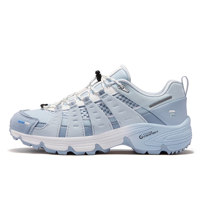 Кроссовки FILA FUSION COMO X Lake Series Текстиль Синтетическая кожа Низкий топ Уличная обувь Женская Отходный серый Тихий синий - изображение 1